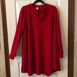 3x  red swing dress
